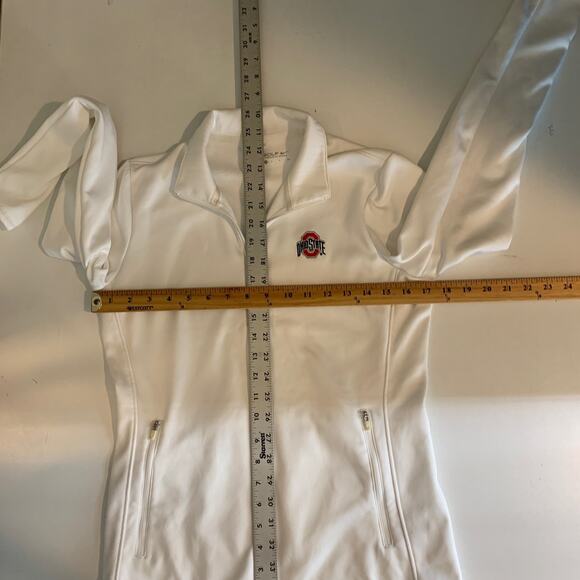 Nike Golf Jacket Womens S Small White Therma Fit Quarter Zip Ohio State Buckeyes - Picture 9 of 14